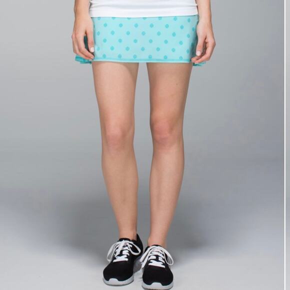 Lululemon Run Pace Setter Skirt Stripe Dot Printed 6 - Picture 3 of 7